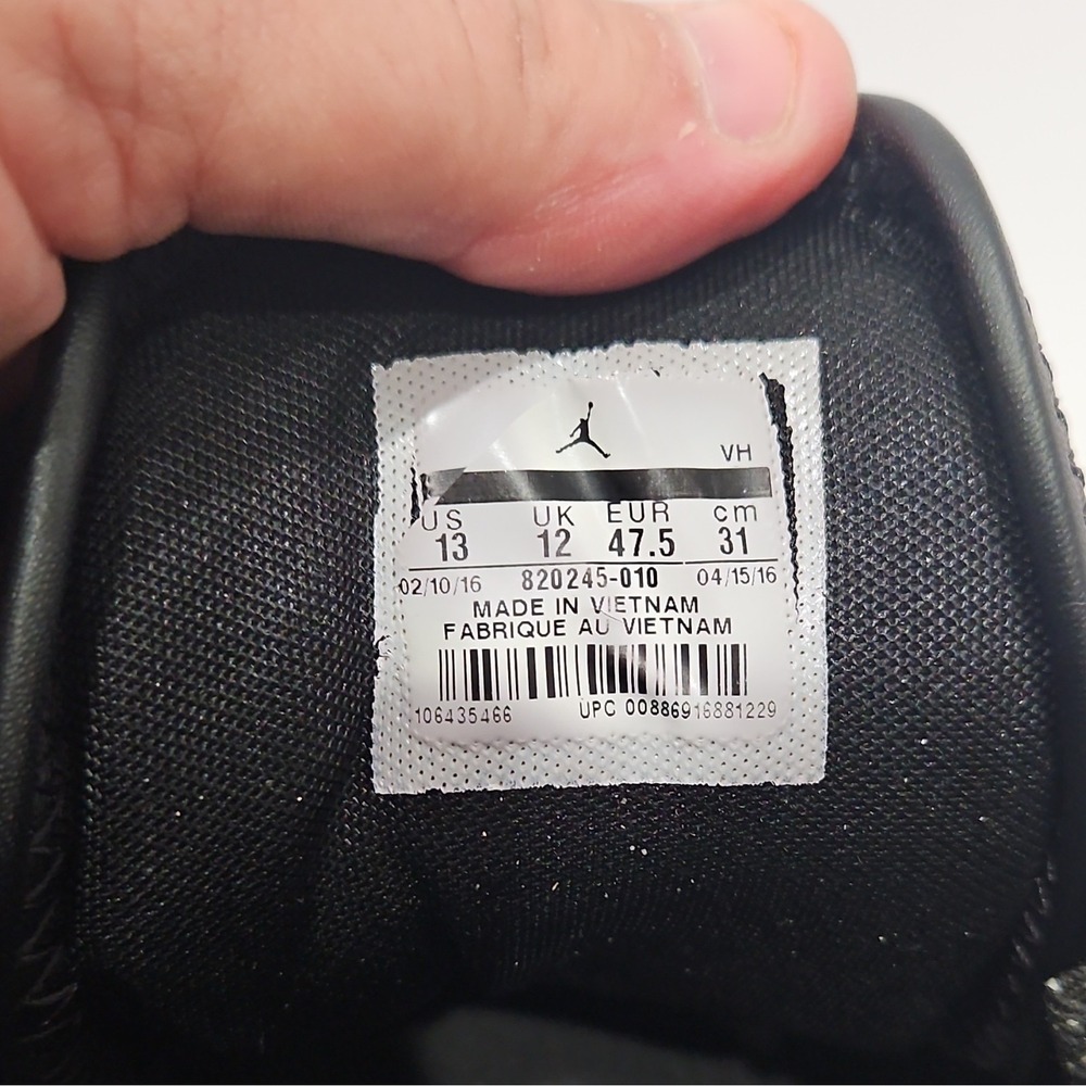 Jordan Air Jordan Flight Origin 3 Men's Mid Top Lace-Up Black 820245-010 - Picture 3 of 11